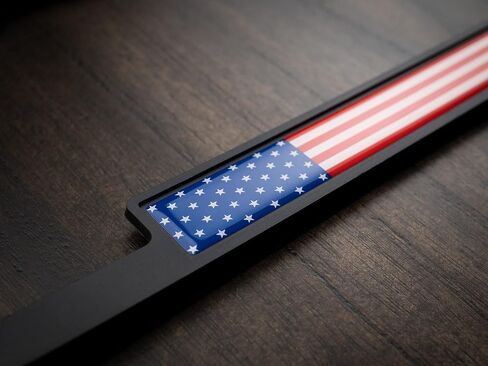 American Flag License Plate Frame Cover Tag Bracket USA Pride Patriotic (Blackout Edition) in Saudi Arabia