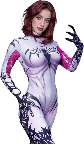Costume Cosplay Suit Spandex Bodysuit Halloween Costume Bodysuit with Removable Mask in Saudi Arabia