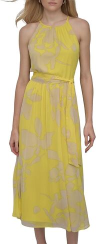 DKNY Women's Flutter Sleeve V-Neck Dress in Saudi Arabia