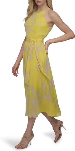 DKNY Women's Flutter Sleeve V-Neck Dress in Saudi Arabia