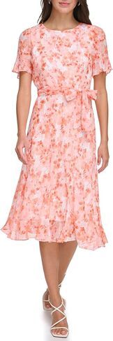 DKNY Women's Flutter Sleeve V-Neck Dress in Saudi Arabia