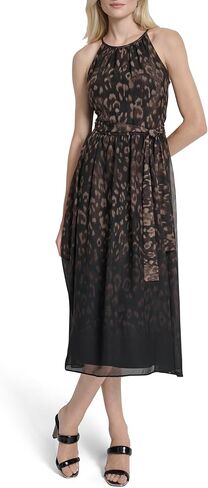 DKNY Women's Flutter Sleeve V-Neck Dress in Saudi Arabia
