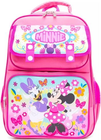 حقيبة ظهر Disney Minnie Mouse للفتيات - حزمة مع حقيبة مدرسية 15 بوصة بالإضافة إلى زجاجة ماء ، ملصقات ، المزيد | حقيبة ظهر ميني ماوس للفتيات ، الأطفال in Kuwait