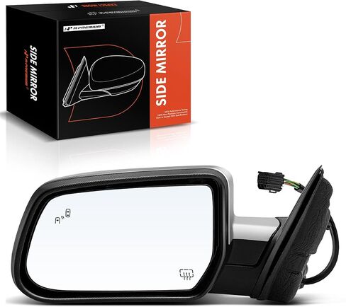 A-Premium Side Power Door Mirror-متوافقة مع شيفروليه Expenox 2016-2017 و GMC Terrain 2015-2017-كروم قابلة للطي مدفأ خارج مرآة الرؤية الخلفية مع الكشف عن بقعة عمياء in Saudi Arabia