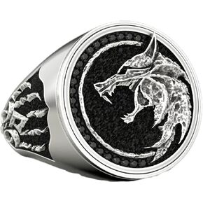 Wolf Ring, Wolf Paw Ring for Men, Norse Viking Wolf Animal Ring Wolf Jewelry, Celtic Wolf Claw Ring Hip Hop Wolf Head Band Ring Punk Wolf Ring for mens in Saudi Arabia