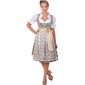 Edelnice Trachtenmoden 2-Piece Dirndl Dress Authentic Bavarian Floral Exlusive (36 (US6)) Green in Kuwait