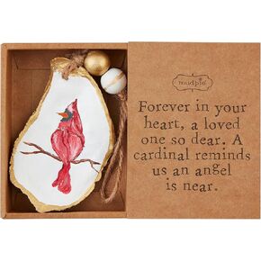 Mud Pie Cardinal Oyster Ornament; 4" x 2 3/4" in Saudi Arabia