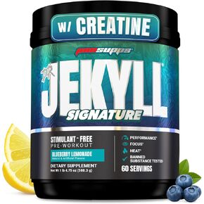 PROSUPPS Dr. Jekyll Signature Pre-Workout Powder, Stimulant & Caffeine Free, Intense Focus, Energy & Pumps, (30 Servings, Strawberry) in Kuwait