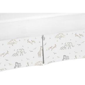 حلوة Jojo Designs Hunter Green Boho Mudcloth Boy Girl Baby Crib Skirt Skird Ruster Guper Guffle White White Bohemian Woodland Tribal Southwest Mud Skatch Triple Line Triple Line Line Jungle Animal in Kuwait