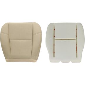 Driver Bottom Seat Cover & Foam Cushion Light Cashmere Tan #333 313 33i Compatible with Cadillac Escalade Chevry Tahoe Suburban GMC Sierra 2007 2008 2009 2010 2011 2012 2013 2014 in Saudi Arabia