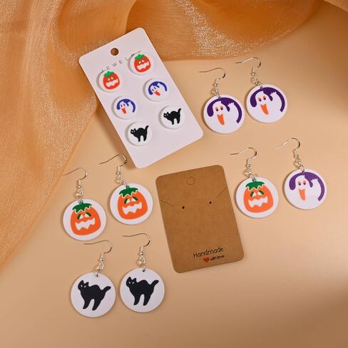 Cute Halloween Sugar Cookie Earrings Gifts For Bestie Friend Daughter Funny Food Fall Spooky Lightweight Hypoallergenic Earrings Studs in Kuwait