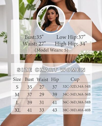 بيكيني كاراك للسيدات المرتفع محيط بقطعة قطعتين من سباحة السباحة الأشرطة القابلة للتعديل بدلات رياضية للاستحمام in Kuwait