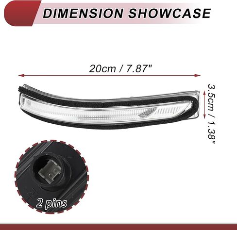 1 PC Car Mirror Light Light Light for Kia Niro 2017-2020 Right No.87623G5000 Black Clear Blastic in Saudi Arabia