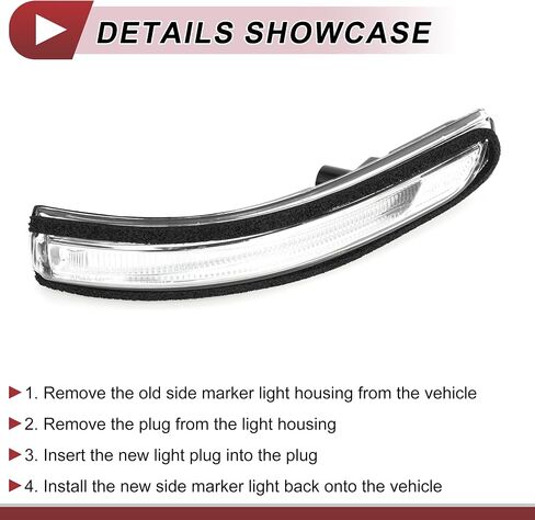 1 PC Car Mirror Light Light Light for Kia Niro 2017-2020 Right No.87623G5000 Black Clear Blastic in Saudi Arabia