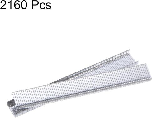 HARFINGTON 4320pcs 1004J 20Ga 3/7-inch Crown 1/6-inch Staples U-Shaped Galvanized Straight Brad Nails with Storage Box for Woodworking DIY Decoration, Silver Tone in Kuwait