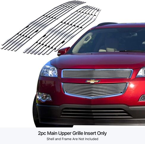 APS Compatible with Chevy Traverse 2009-2012 Main Upper Chrome Billet Front Grill Grille Insert S18-A04766C in Saudi Arabia
