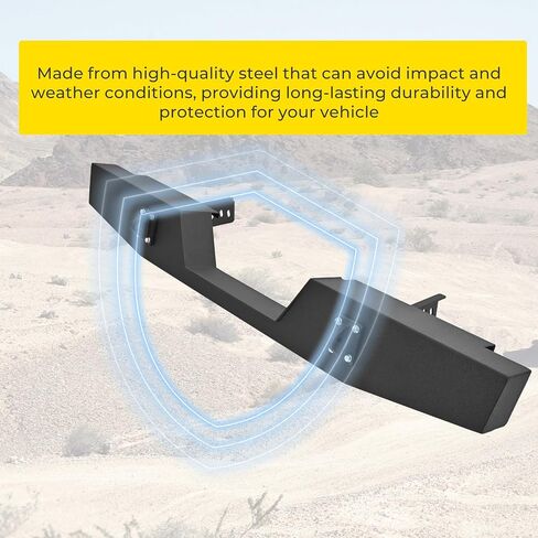 KUAFU Rear Step Bumper Compatible with 1994-2002 Dodge Ram 1500 2500 Powder Coated Black in Saudi Arabia