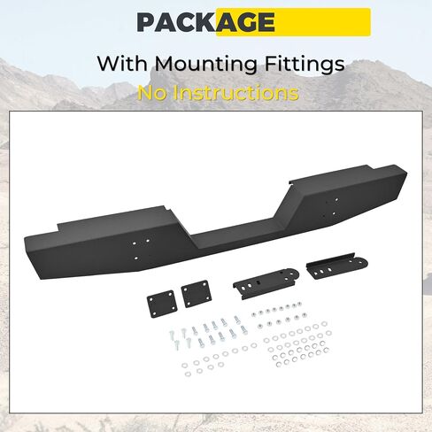 KUAFU Rear Step Bumper Compatible with 1994-2002 Dodge Ram 1500 2500 Powder Coated Black in Saudi Arabia