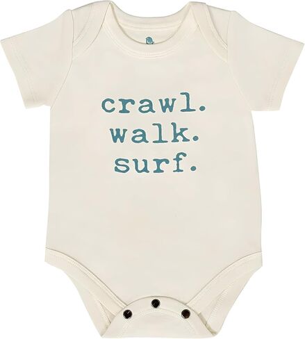 Finn + Emma - Gender Neutral Baby Bodysuit for 3-6 Months - Organic Cotton Onesie - Soft and Comfortable Baby Bodysuits - Crawl Walk Ski in Saudi Arabia
