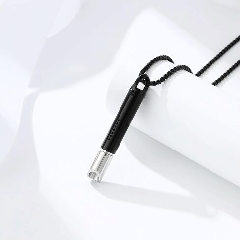 Breathing Necklace for Quitting Smoking & Anxiety Relief – Smokeless Inhaler Necklace with Filter Cotton, Vape Alternative, Stainless Steel Mindful Breathing Tool in Saudi Arabia