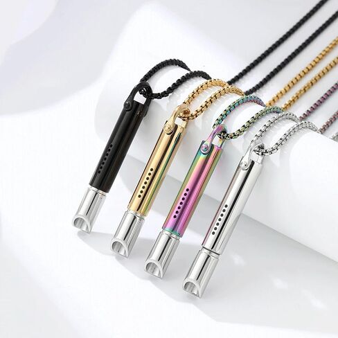 Breathing Necklace for Quitting Smoking & Anxiety Relief – Smokeless Inhaler Necklace with Filter Cotton, Vape Alternative, Stainless Steel Mindful Breathing Tool in Saudi Arabia