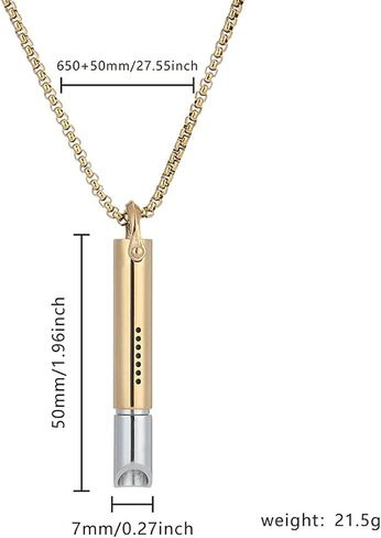 Breathing Necklace for Quitting Smoking & Anxiety Relief – Smokeless Inhaler Necklace with Filter Cotton, Vape Alternative, Stainless Steel Mindful Breathing Tool in Saudi Arabia