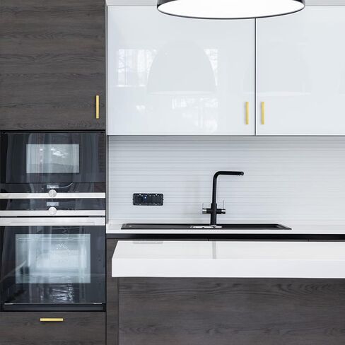 Ravinte 30 Pack 6'' Square Cabinet Pulls Matte Black Stainless Steel Kitchen Drawer Pulls Cabinet Handles 6"Length, 3-3/4" Hole Center in Kuwait