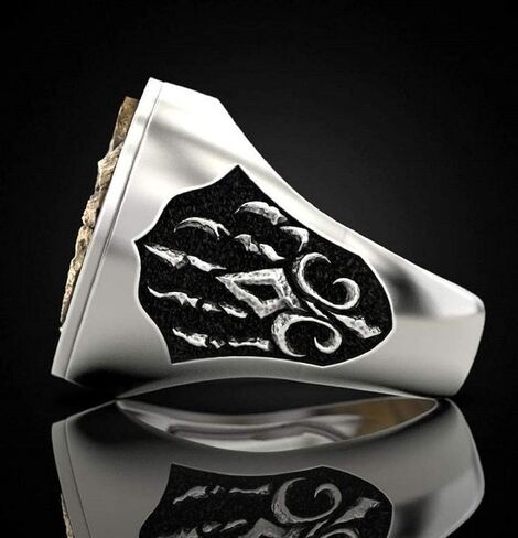 Wolf Ring, Wolf Paw Ring for Men, Norse Viking Wolf Animal Ring Wolf Jewelry, Celtic Wolf Claw Ring Hip Hop Wolf Head Band Ring Punk Wolf Ring for mens in Saudi Arabia