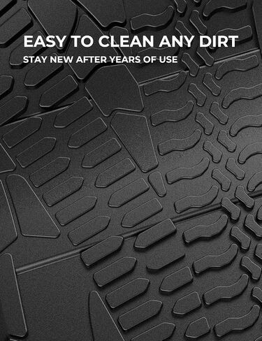 JOYTUTUS Floor Mats Compatible with 2020-2024 Gladiator JT, OEM 82215626AB TPE All Weather Protection Floor Mats, Floor Liners Front & Rear Complete Set, Custom Fit in Kuwait