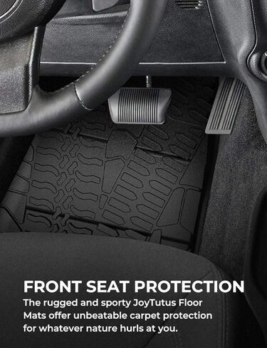 JOYTUTUS Floor Mats Compatible with 2020-2024 Gladiator JT, OEM 82215626AB TPE All Weather Protection Floor Mats, Floor Liners Front & Rear Complete Set, Custom Fit in Kuwait