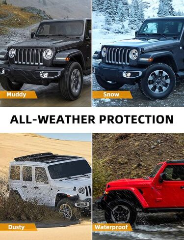 JOYTUTUS Floor Mats Compatible with 2020-2024 Gladiator JT, OEM 82215626AB TPE All Weather Protection Floor Mats, Floor Liners Front & Rear Complete Set, Custom Fit in Kuwait