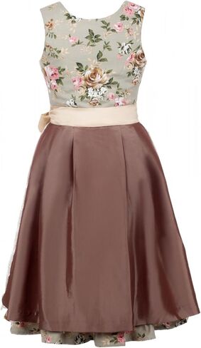 Edelnice Trachtenmoden 2-Piece Dirndl Dress Authentic Bavarian Floral Exlusive (36 (US6)) Green in Kuwait