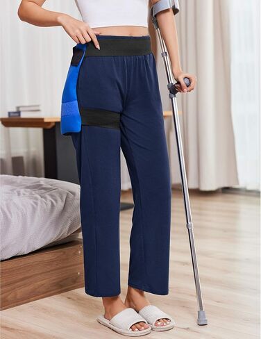 Deyeek Women's Tear Away Pants for Hip Replacement After Surgery Post Surgery Pants for Women Easily Touch 2 Sides Closure in Kuwait