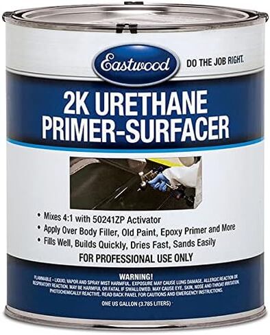 Eastwood 2K Urethane Primer Buff/Tan Part A يخلط 4: 1 يجف سريعًا ورمالًا بسهولة 1 جالون in Saudi Arabia