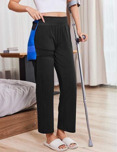 Deyeek Women's Tear Away Pants for Hip Replacement After Surgery Post Surgery Pants for Women Easily Touch 2 Sides Closure in Kuwait