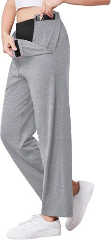 Deyeek Women's Tear Away Pants for Hip Replacement After Surgery Post Surgery Pants for Women Easily Touch 2 Sides Closure in Kuwait