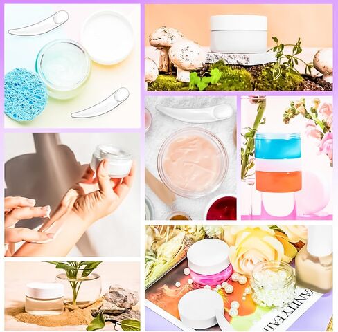 MotBach 20 Pack 1oz Plastic Jars Containers, 30ml Travel Size Container Jars with Lids, 30g Small Travel Cosmetic Container Jar for Toiletries Cream Makeup Cosmetic Salves Sample Slime Lip Balm Lotion in Saudi Arabia