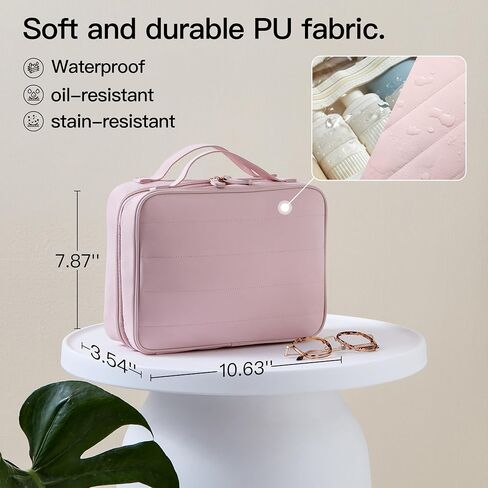 Toiletry Bag, Travel Bag for Women & Men, Portable Cosmetic Bag with Hanging Hook, Durable, Waterproof for Shampoo, Makeup, Essentials, Toiletries Acessories (Black) in Saudi Arabia