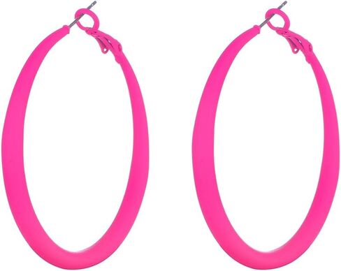 Kercisbeauty Vintage Post Chunky Hoop Earrings Lightweight Sterling Silver Piercing Jewelry for Women Girls in Saudi Arabia