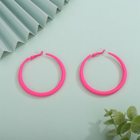 Kercisbeauty Vintage Post Chunky Hoop Earrings Lightweight Sterling Silver Piercing Jewelry for Women Girls in Saudi Arabia