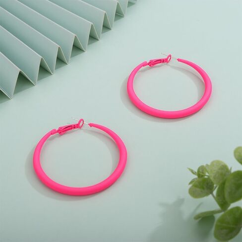 Kercisbeauty Vintage Post Chunky Hoop Earrings Lightweight Sterling Silver Piercing Jewelry for Women Girls in Saudi Arabia