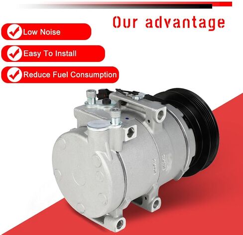 CCIYU A/C Compressor with Clutch A/C Air Compressor for Car 2001-2006 for Hyundai Santa Fe 2.4L,2001-2006 for Kia Magentis 2.4L,2001-2006 for Kia Optima 2.4L Air Conditioning Compressor for C1456 in Saudi Arabia