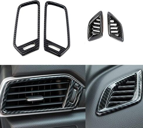 Dashboard Air Vent Air-Conditioner Wind Outlet Cover Frame Trim for 10th Gen Honda Accord 2018 2019 2020 2021 2022, ABS Carbon Fiber in Kuwait