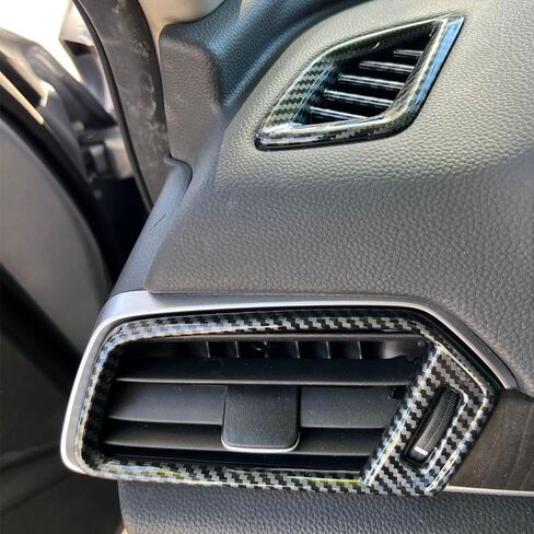 Dashboard Air Vent Air-Conditioner Wind Outlet Cover Frame Trim for 10th Gen Honda Accord 2018 2019 2020 2021 2022, ABS Carbon Fiber in Kuwait