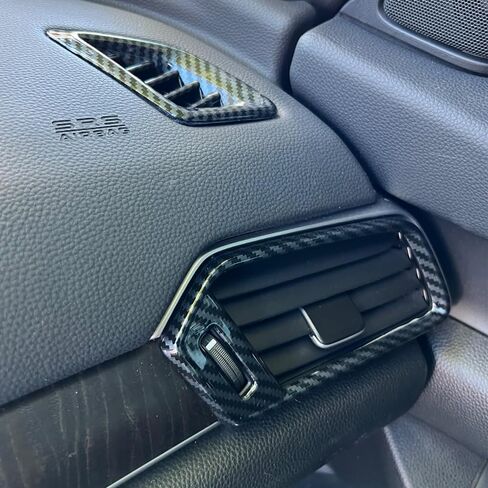 Dashboard Air Vent Air-Conditioner Wind Outlet Cover Frame Trim for 10th Gen Honda Accord 2018 2019 2020 2021 2022, ABS Carbon Fiber in Kuwait