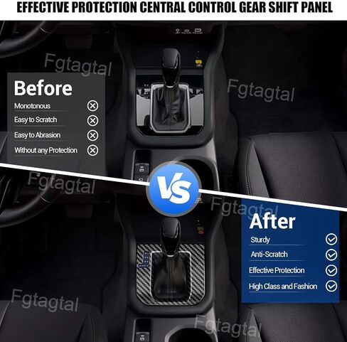 Central Control Gear Shift Panel Trim Cover Compatible with Subaru Forester 2025, ABS Gear Shifter Console Anti-Scratch Panel Frame Sticker Protection Interior Accessories (Carbon Fiber Pattern) in Saudi Arabia