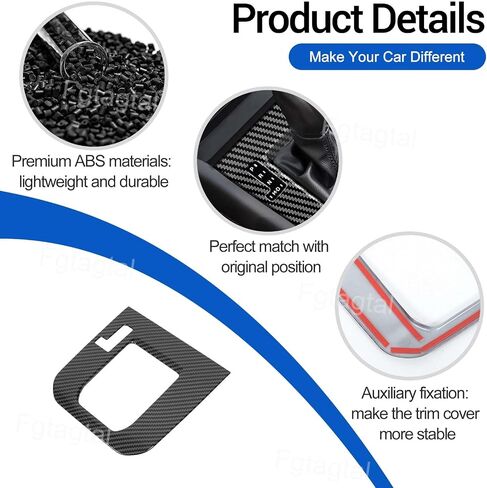 Central Control Gear Shift Panel Trim Cover Compatible with Subaru Forester 2025, ABS Gear Shifter Console Anti-Scratch Panel Frame Sticker Protection Interior Accessories (Carbon Fiber Pattern) in Saudi Arabia