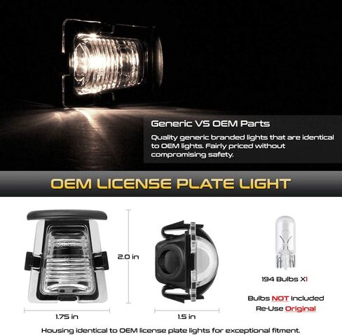 VIPMOTOZ OE-Style License Plate Light Tag Lamp Housing Assembly Replacement For 2007-2018 Jeep JK Wrangler in Saudi Arabia