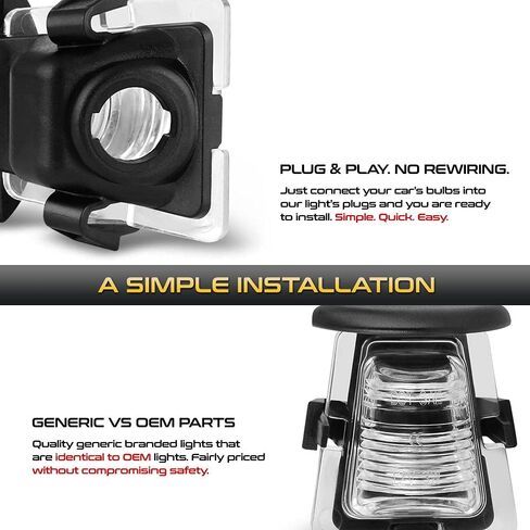 VIPMOTOZ OE-Style License Plate Light Tag Lamp Housing Assembly Replacement For 2007-2018 Jeep JK Wrangler in Saudi Arabia
