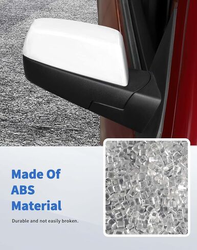 Rearview Mirror Half Caps Covers Compatible with 2014-2018 Chevy Silverado GMC Sierra Tahoe Suburban Left Right Side View Upper Mirror Cover Caps, White in Kuwait